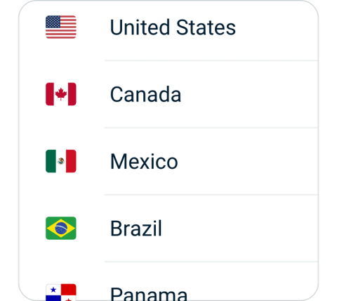 Leiting connect step 2, choose VPN server location